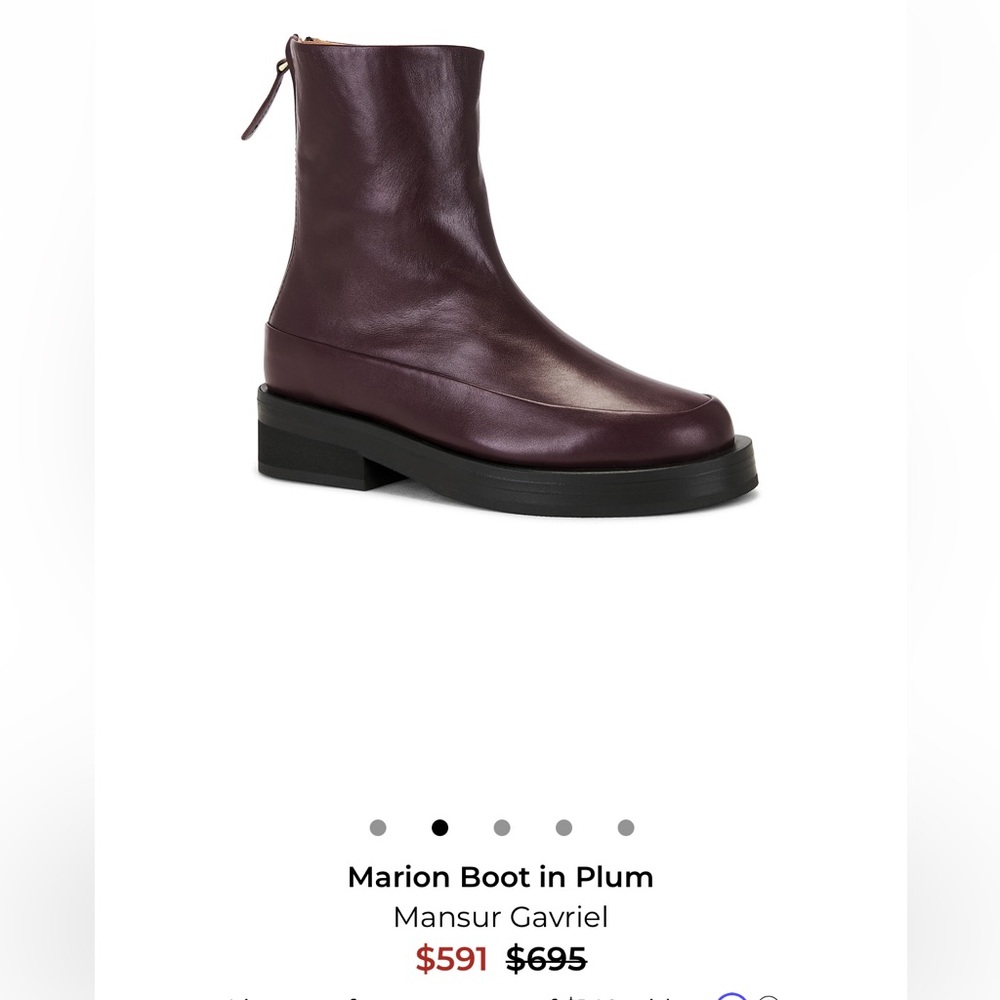 Mansur Gavriel Marion Boot in Rich Brown